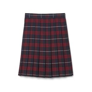French Toast Girls Navy Red Plaid Pleated Skirt Adjustable Waist Size 5